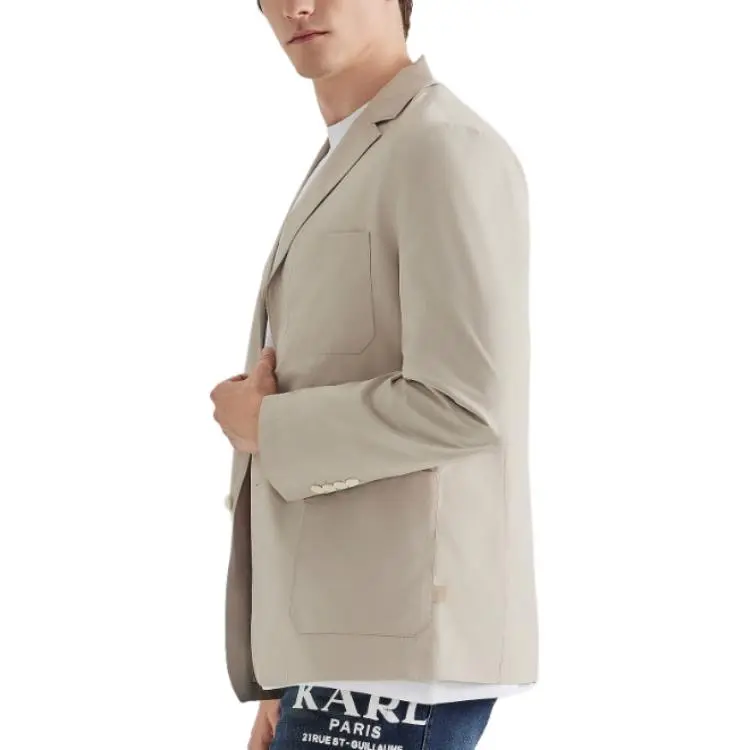 KARL LAGERFELD FW24 Business Suit Coat Men's Beige-3