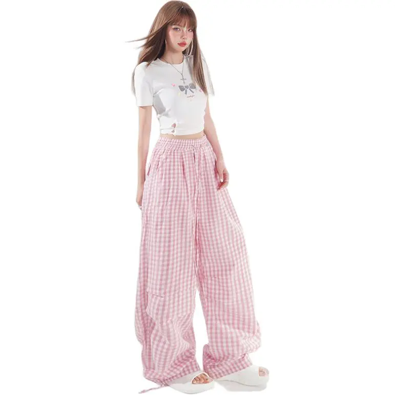 Kazakhstan Casual Pants Women's Pink-6