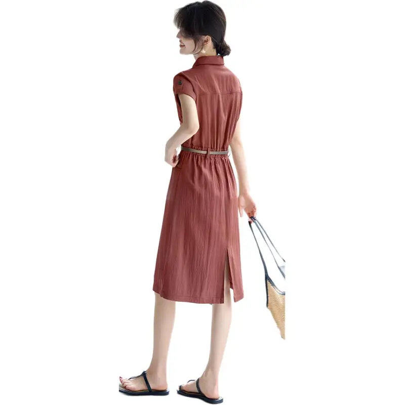 XWI Short Sleeved Dress Women's Dried Rose Red-0