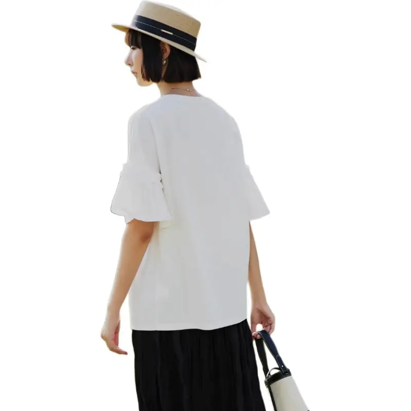 KAISER Flared Sleeve T Shirt Women's White-1