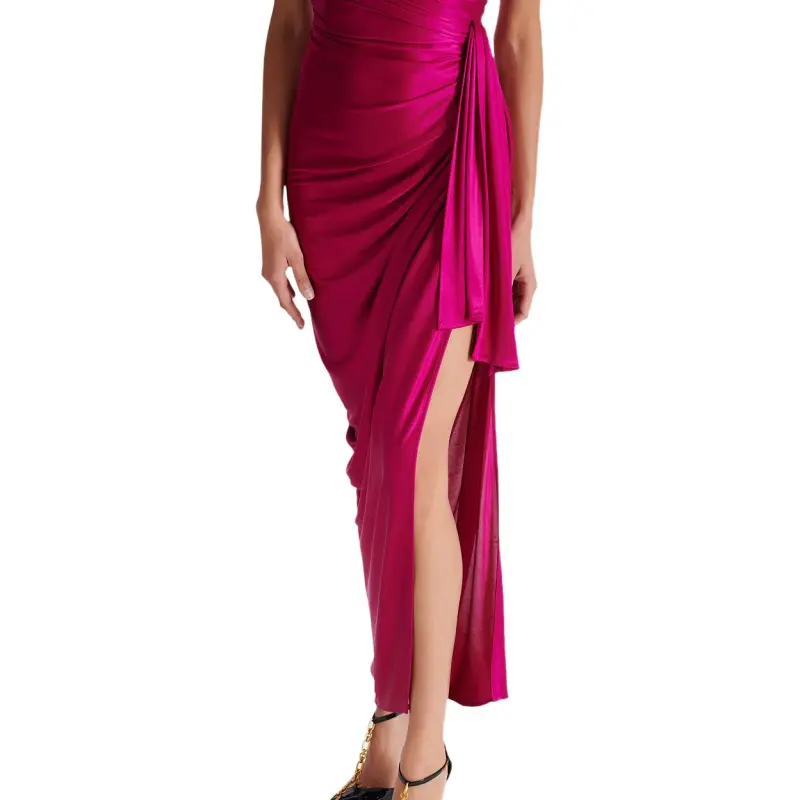BALMAIN Draped Jersey Midi Dress-6