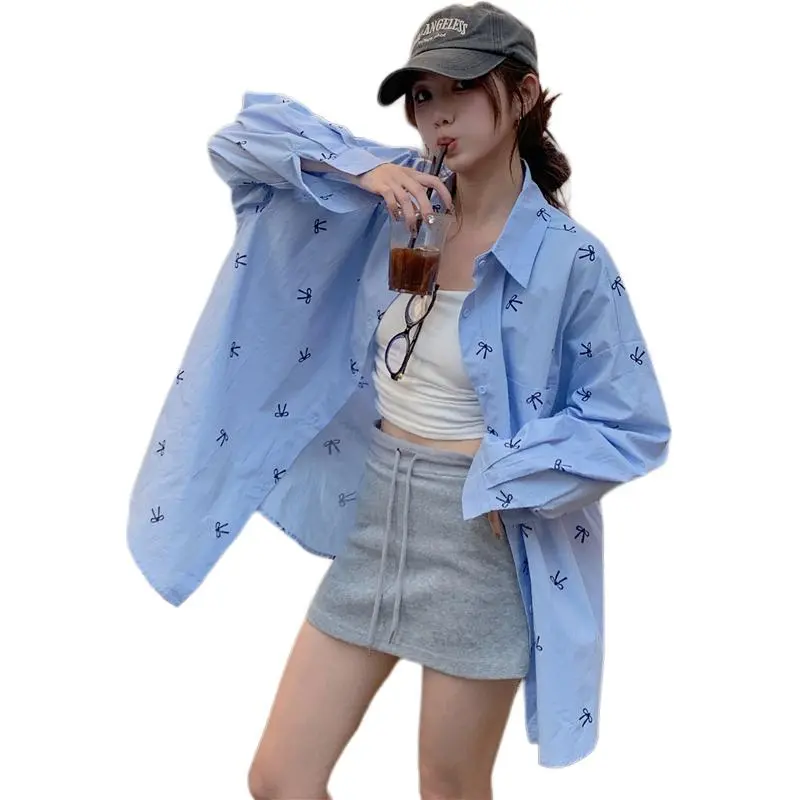 Dior Beauty Shirts Women's Blue-5