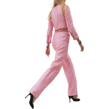 CHANEL Casual Pants Women's Pink
