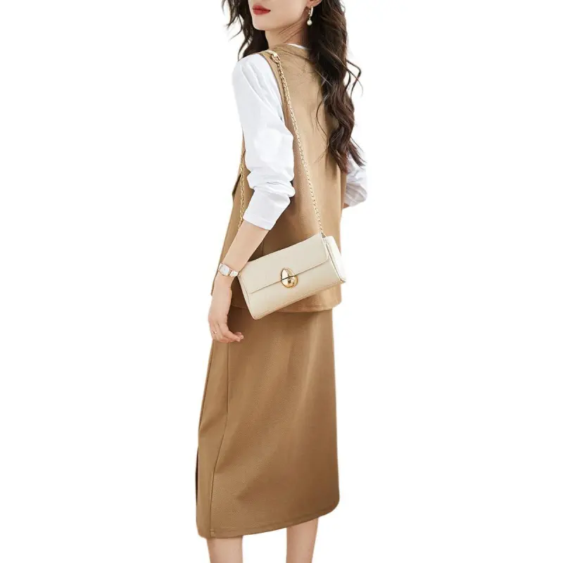 Mo Han Yi Mei Skirt Set Women's Coffee-1