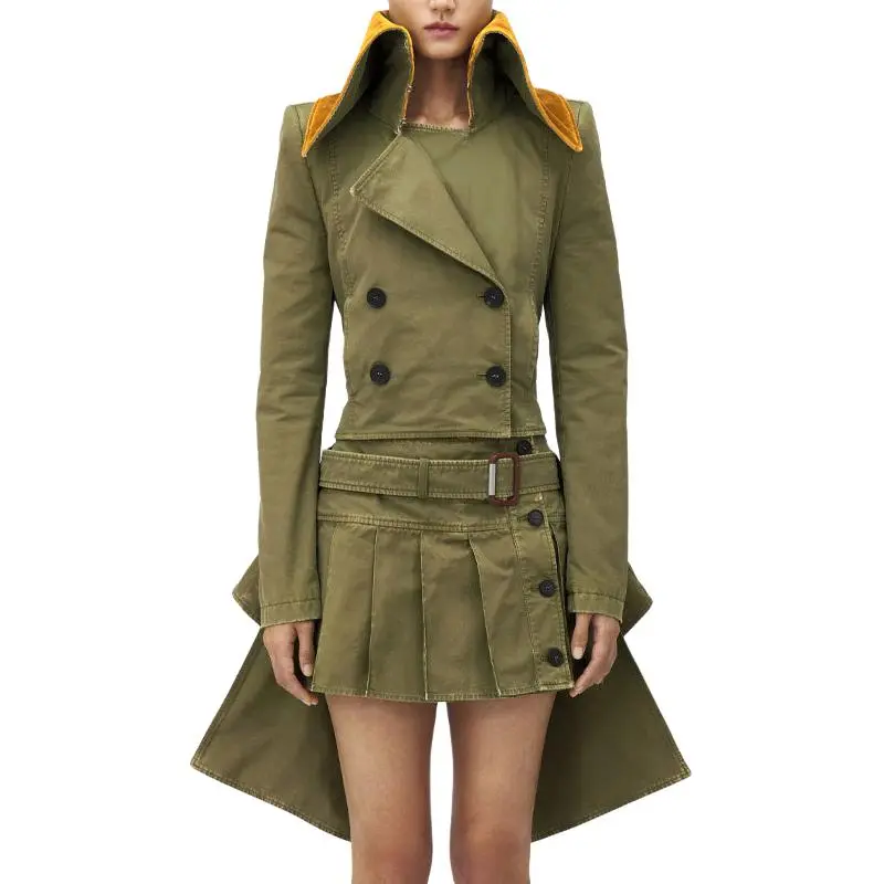 Alexander McQueen Jackets & Coats Women's Khaki-2