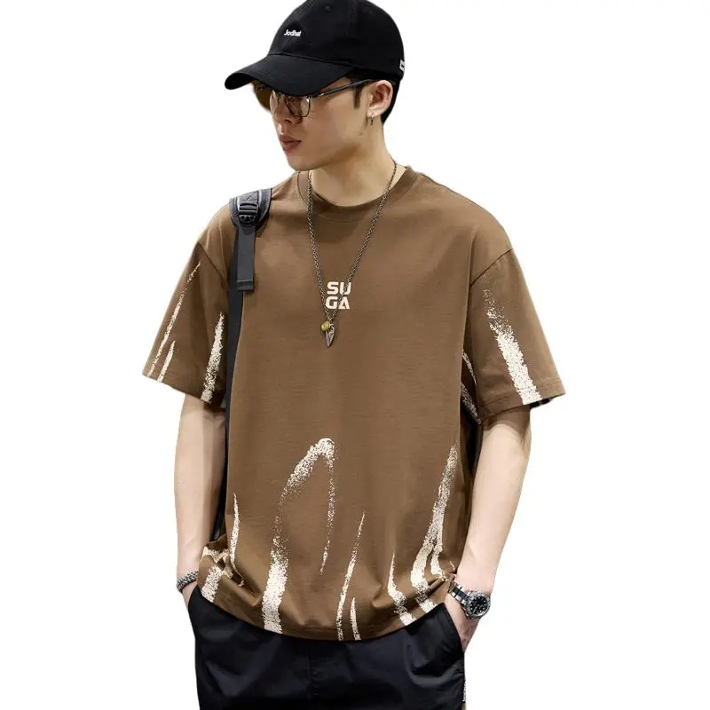 BUYDAUL T Shirts Men Coffee-1