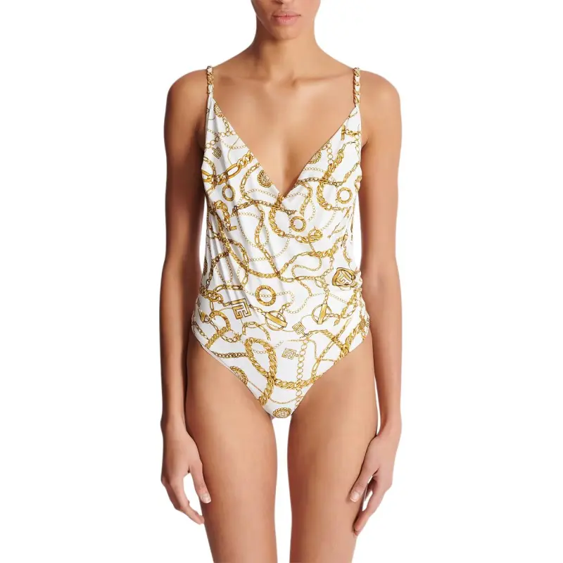 BALMAIN One piece Swimsuit Women's Yellow-1
