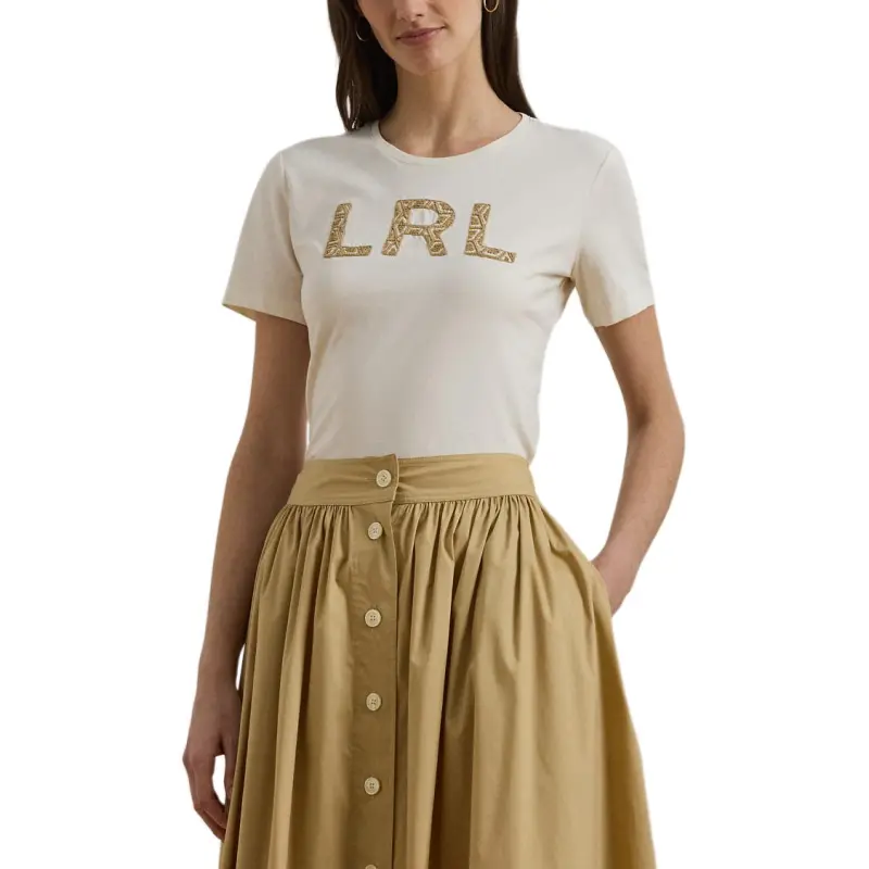 LAUREN RALPH LAUREN Regular T Shirt Women's Cream-2