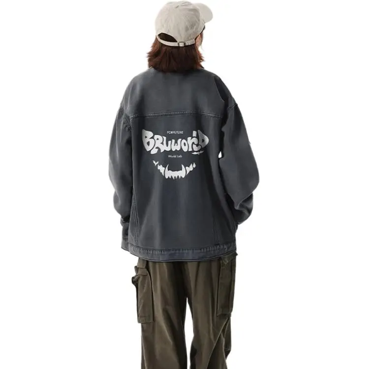 BRUMAIRE Denim Jacket Unisex Dark Gray-2