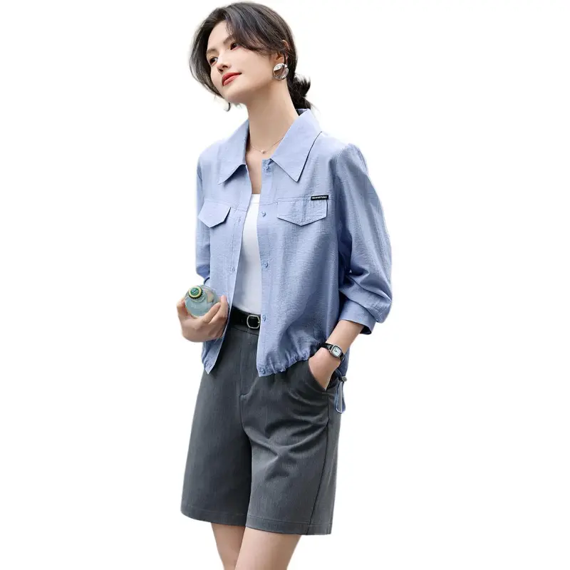 XWI SS24 Shirt Women's Sky Blue-3