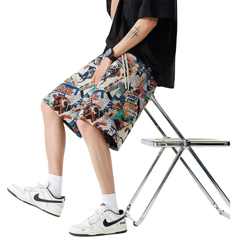 JIMI&JONS Casual Shorts Unisex Cartoon-3