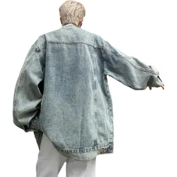 COMXZ Denim Jackets Unisex Blue
