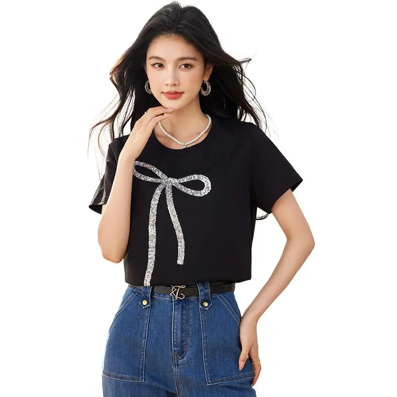 La Chapelle Regular T Shirt Women's Black-3