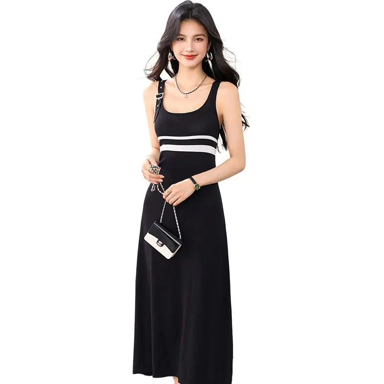 La Chapelle Slip Dress Women's Black-3