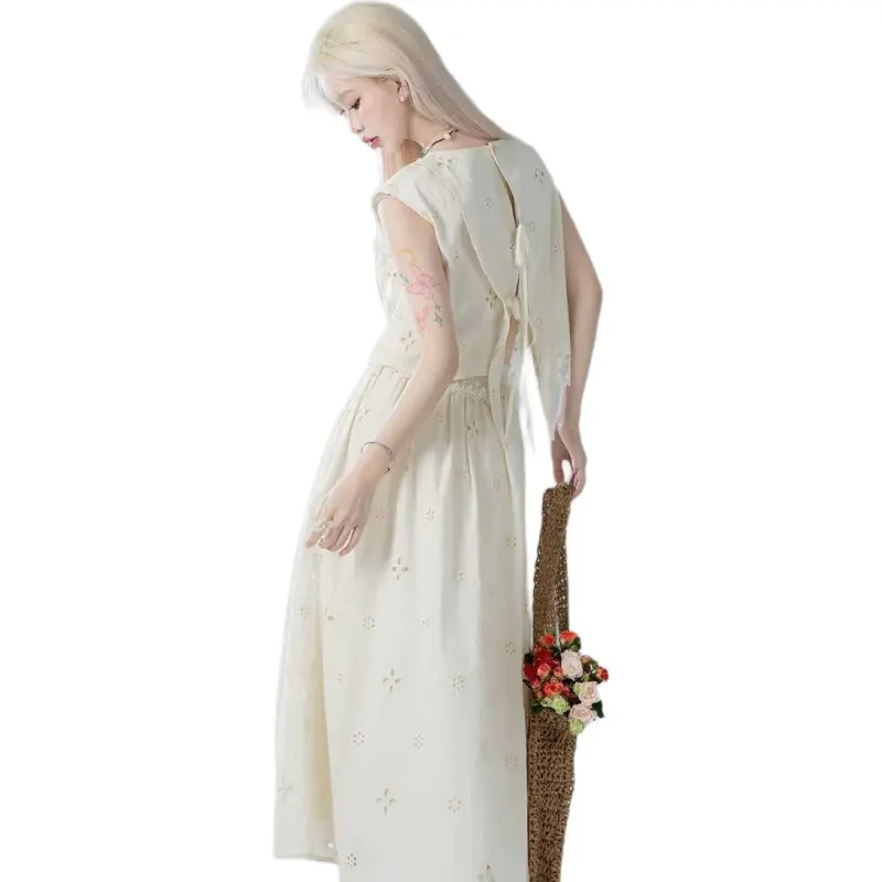 Mu Xiao Xin Skirt Set Women's White-0