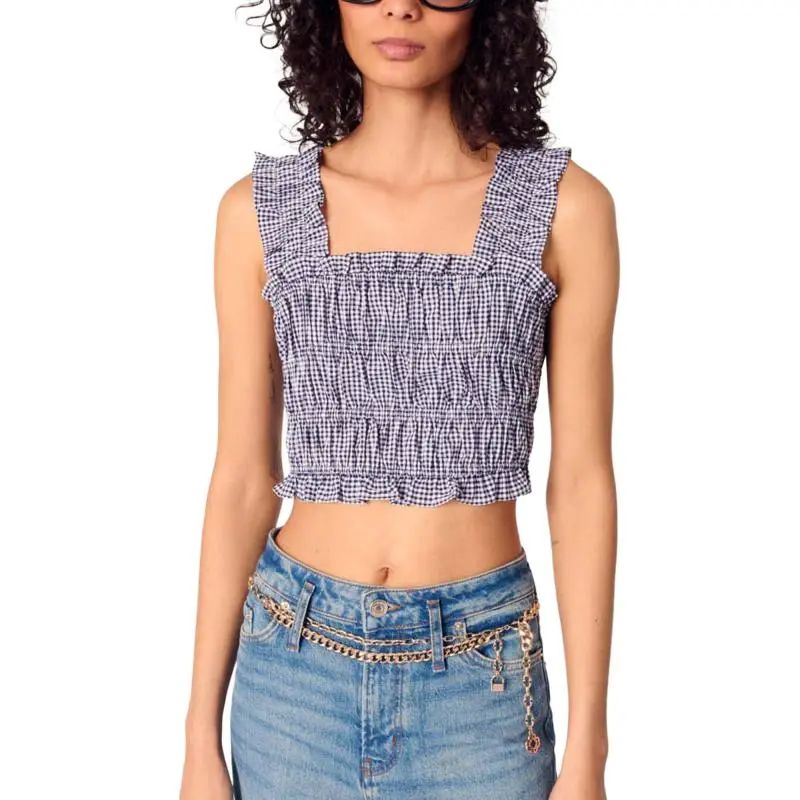 Maje Gingham print Top-2