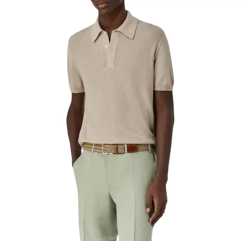 Canali Knitted Polo Shirt-1
