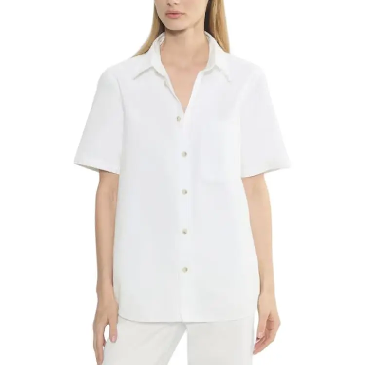 ARITZIA SS25 Denim Forum The '90s Vintage Shortsleeve Denim Shirt Women's-1