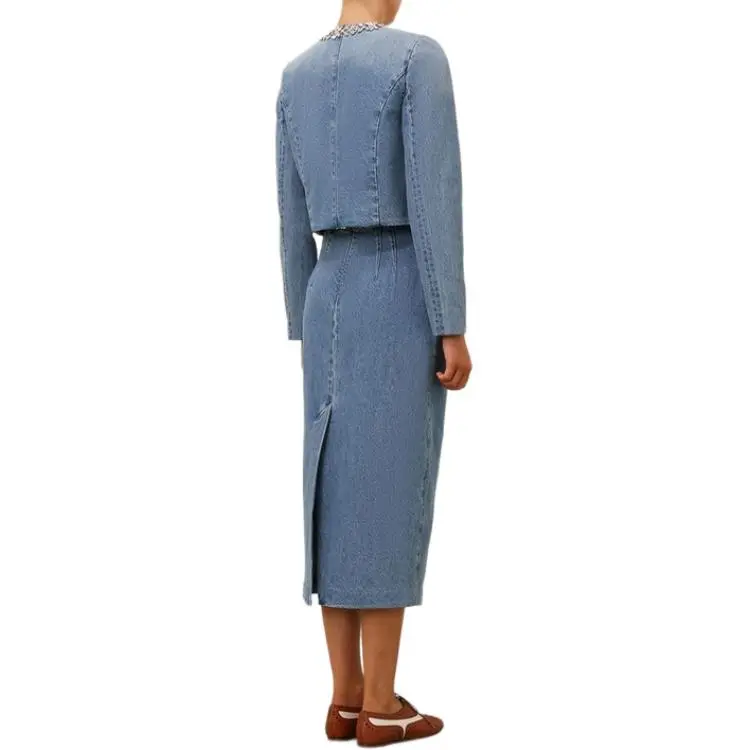 Zimmermann SS25 Denim Long Skirt Women's Blue-2