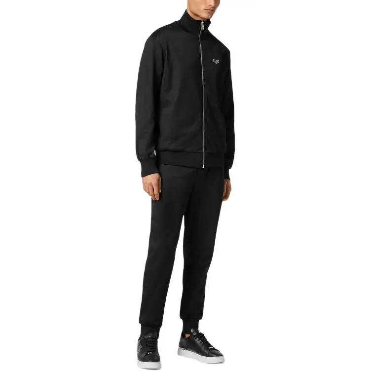 PHILIPP PLEIN Logo Patch Zipped Jacket-3