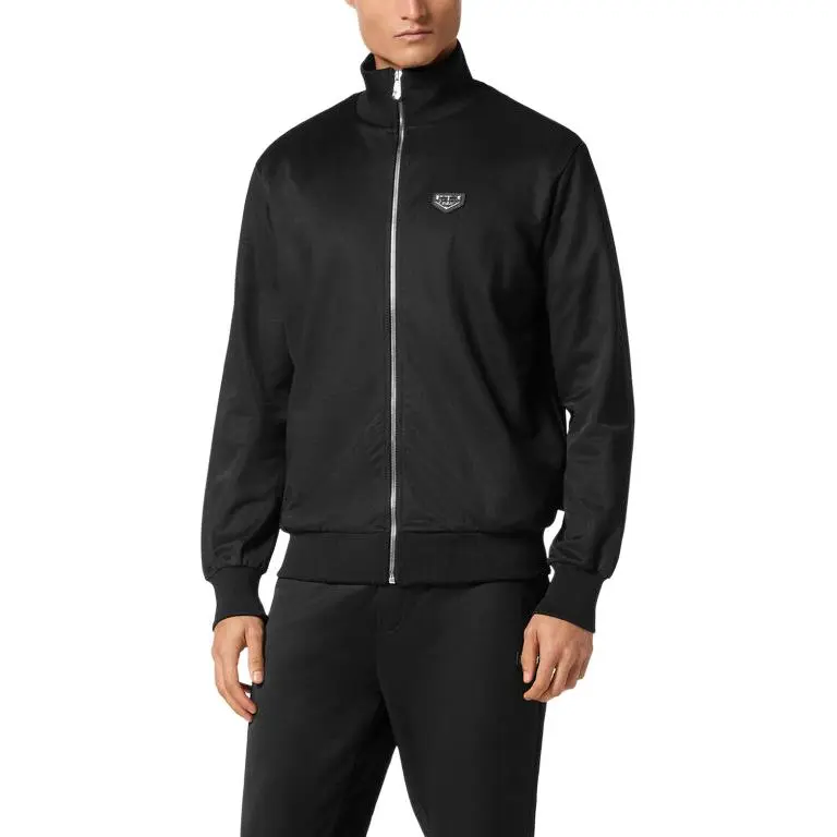 PHILIPP PLEIN Logo Patch Zipped Jacket-1