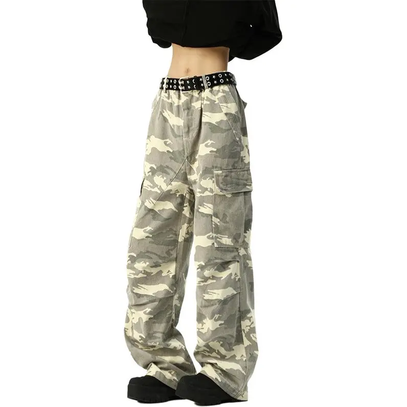 FALIAMS Jeans Unisex Camouflage Gray-1
