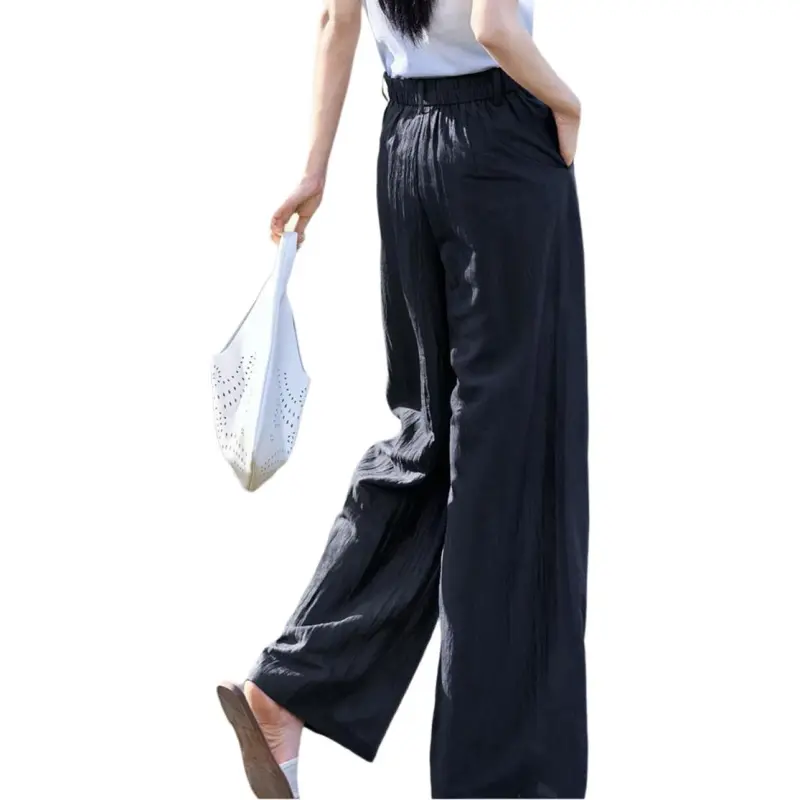 XWI Casual Pants Women's Navy Blue-3