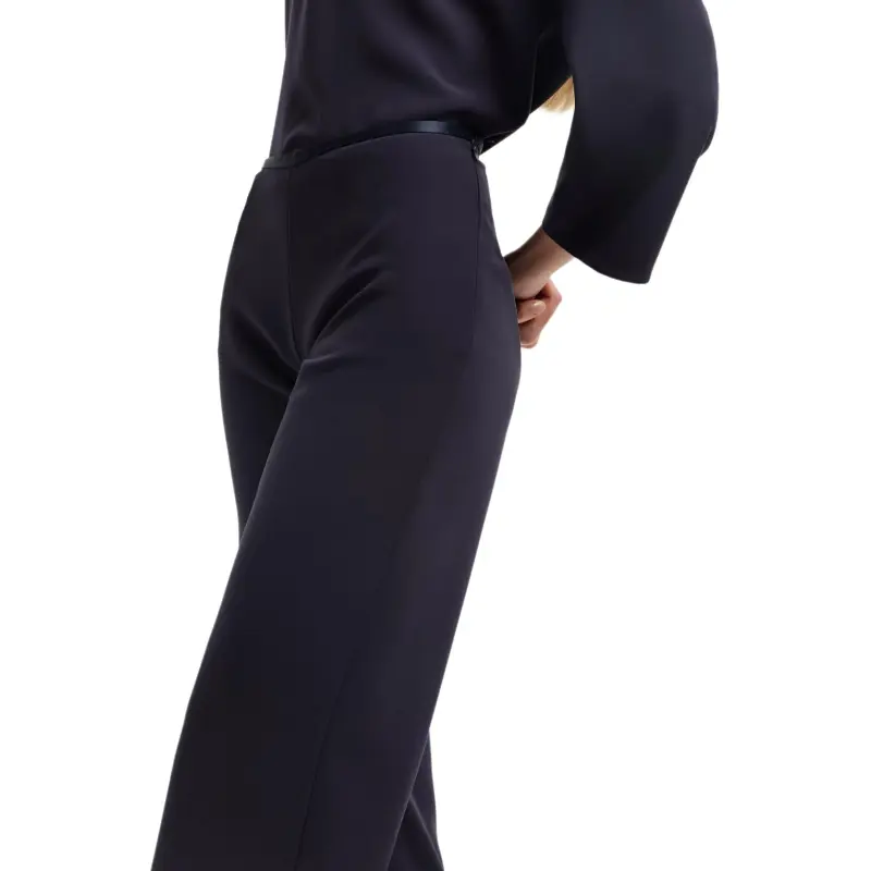 EMPORIO ARMANI Techno Cady Palazzo Trousers-4