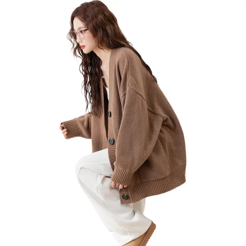 Tonlion Sweater Women's Khaki Brown-1