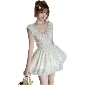 Flowers In Water Sleeveless Dress Women's