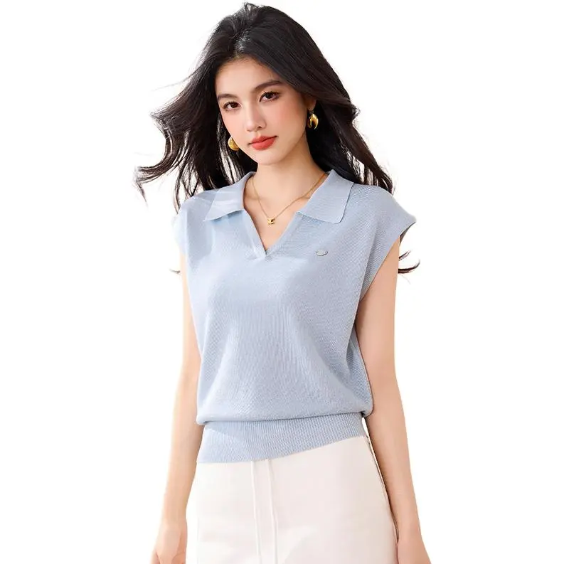 La Chapelle Knitwear Women's Light Blue-2