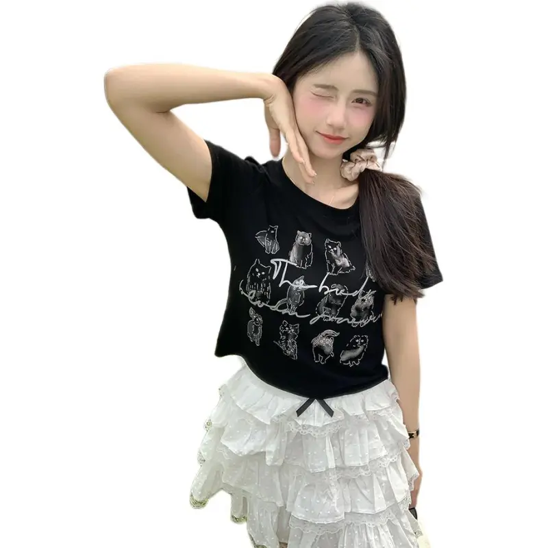 Mu Xiao Xin Set in Sleeve T Shirt Women's-3