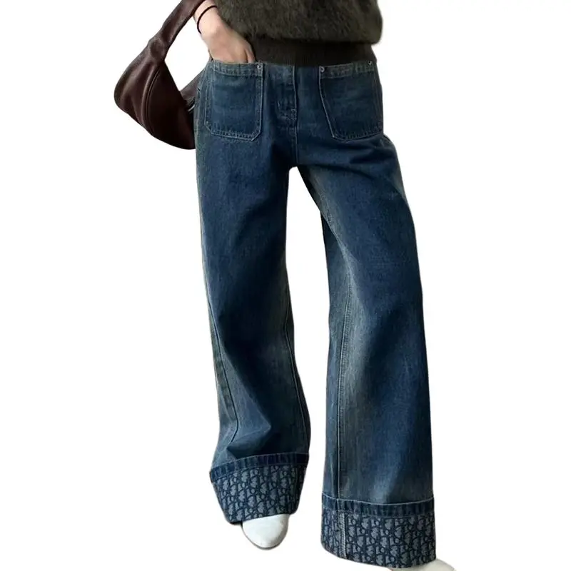 DIOR FW24 Flared Jeans Jeans Women's Blue-3