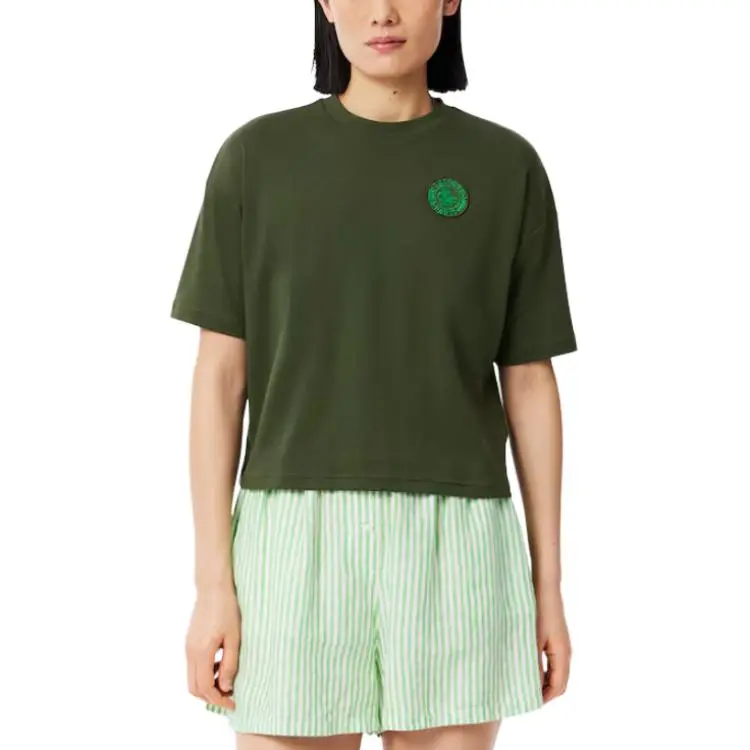 LACOSTE Paris Badge Accent Jersey T shirt-1