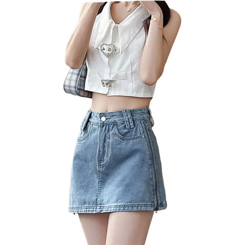 GOSO Denim Short Skirts Women's-4