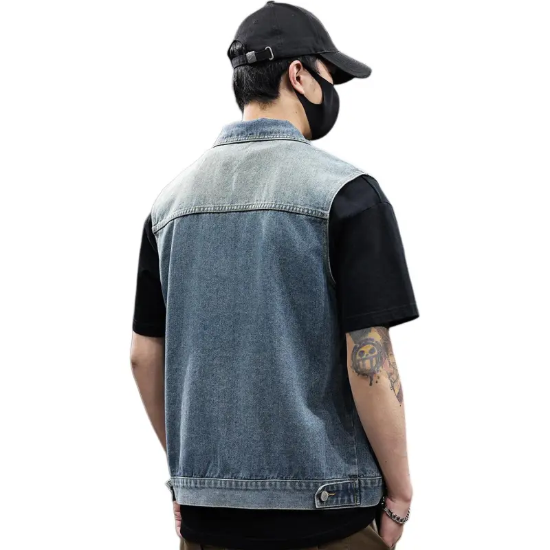 Tonlion Vest Unisex Vintage Blue-1