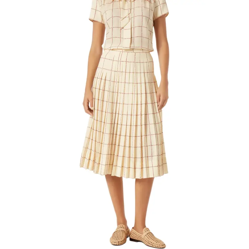 Loro Piana Casual Long Skirt Women's Beige-2