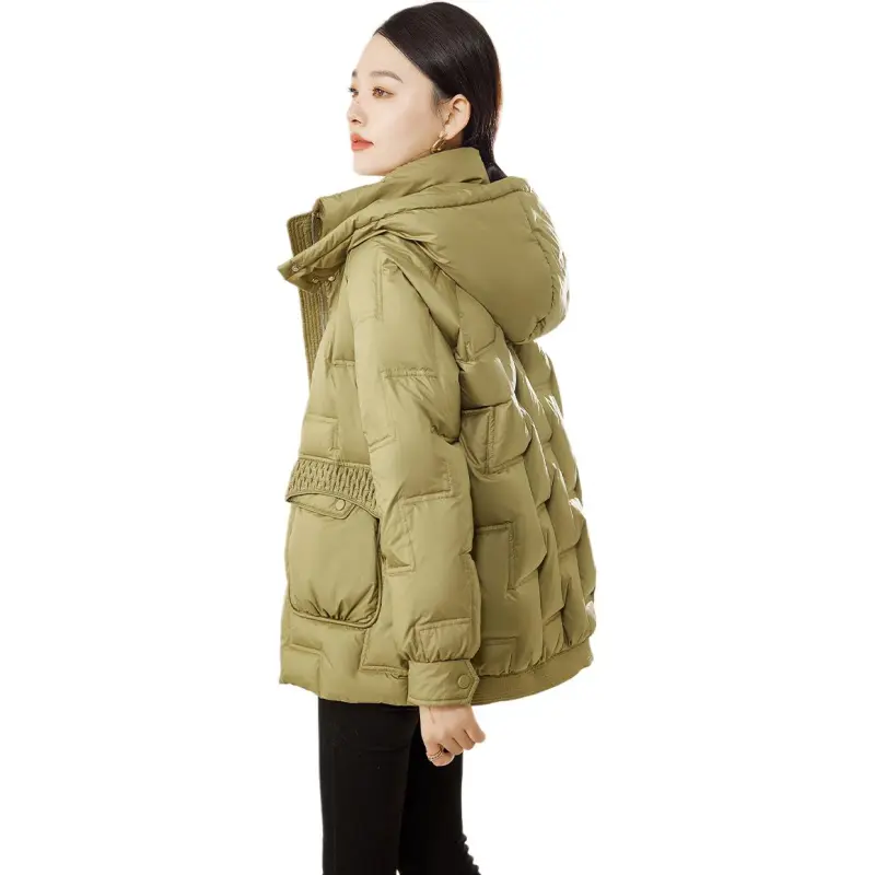 Hang Yi Court Down Jacket Women's Mustard Green-0