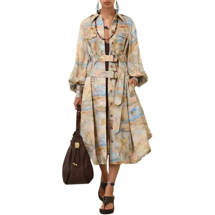 Zimmermann SS25 Long-Sleeved Dresses Women's Blue-1