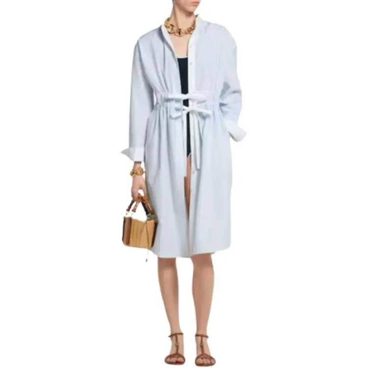 GUCCI FW25 Long Sleeved Dress Women's Light Blue-1