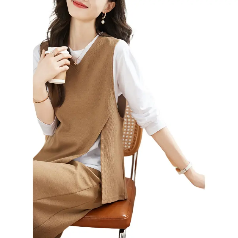 Mo Han Yi Mei Skirt Set Women's Coffee-2