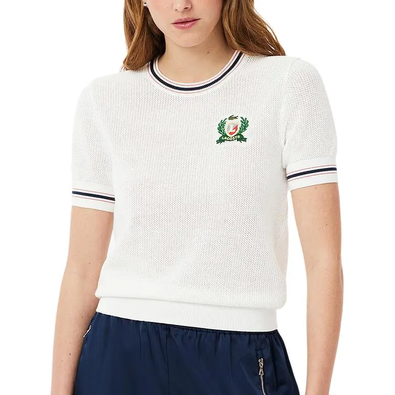 LACOSTE Embroidered Shield T shirt-1