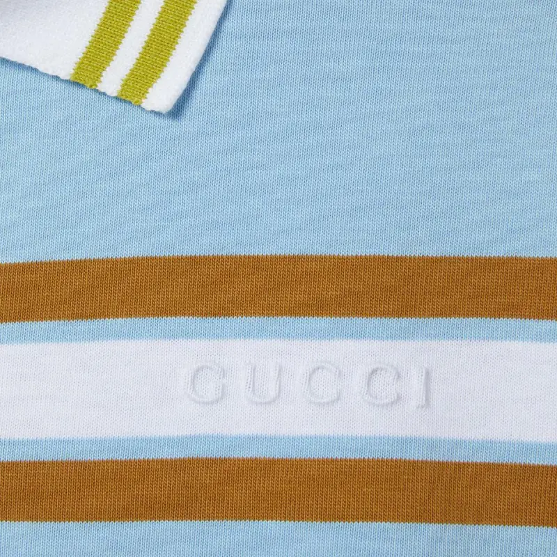 GUCCI SS25 Polo Shirt Men's Light Blue-5