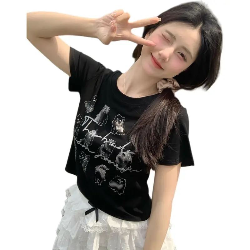 Mu Xiao Xin Set in Sleeve T Shirt Women's-4