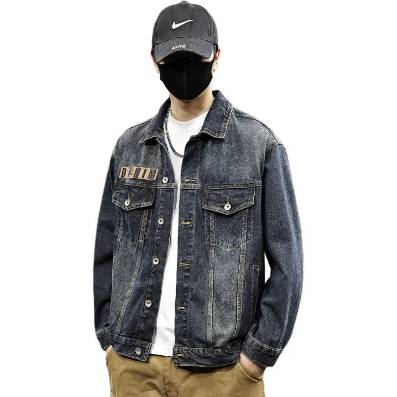 Tonlion Denim Jacket Unisex Blue Gray-2