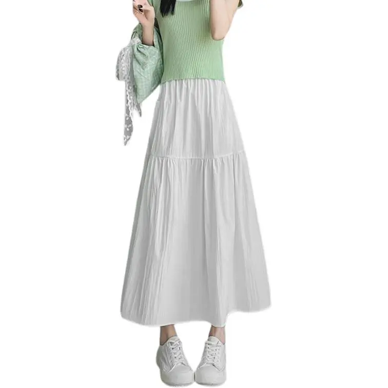 Flowers In Water Casual Long Skirt Women's-3