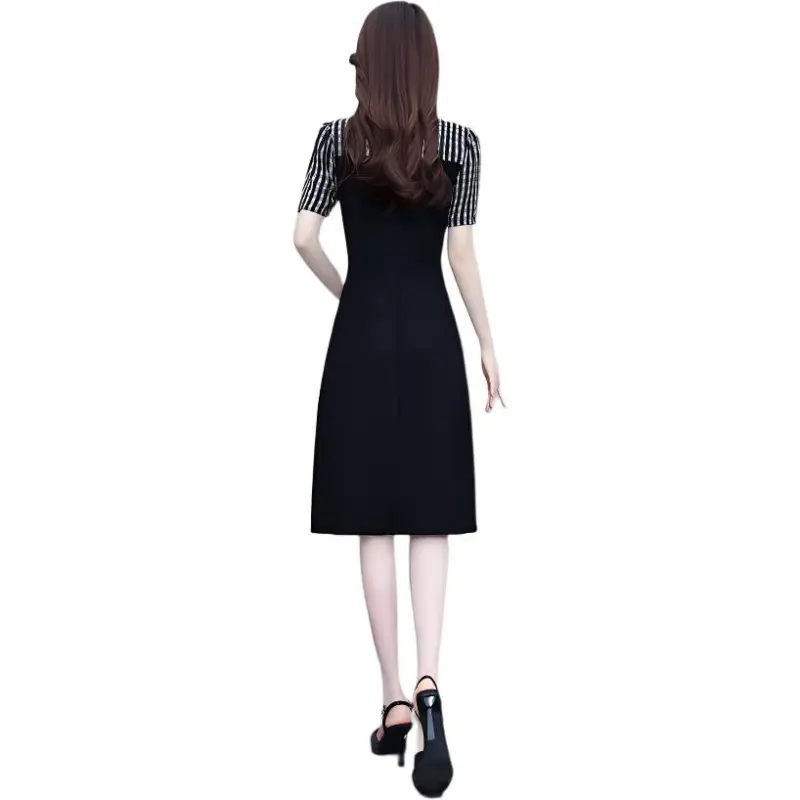 Flowers In Water Short Sleeved Dress Women's-1