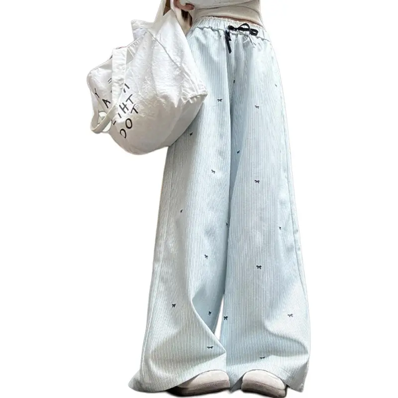 HELEH Casual Pants Women's Light Blue-1