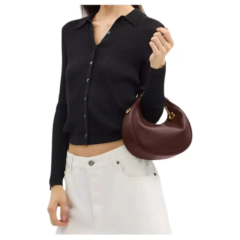 COACH JONIE Leather Shoulder Bag, Crossbody Bag, Handbag Trumpets Women's Brown-9