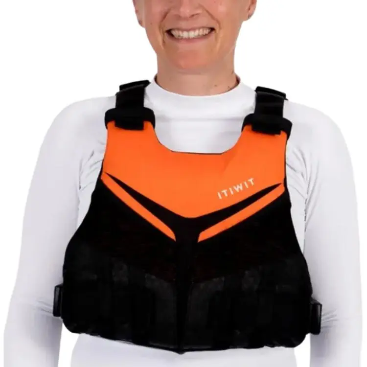 DECATHLON Tank Top Unisex Orange Red/Black-3